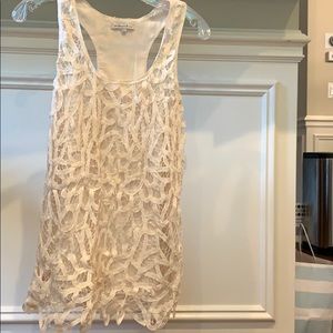 Ivory lace tank